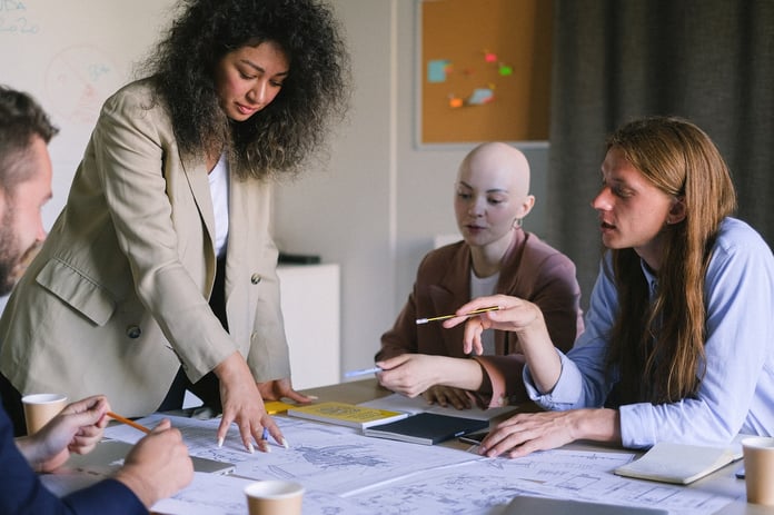 people in a business meeting